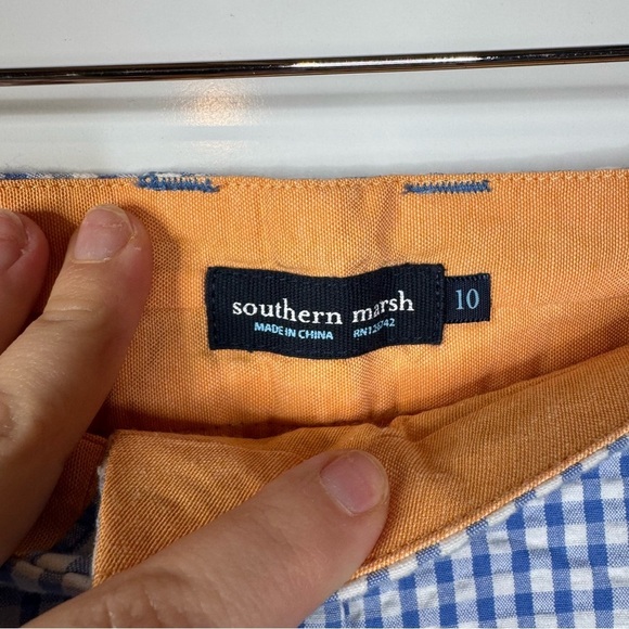 Southern Marsh NWT The Taylor Short in Blue Gingham Print‎ Size 10 - Picture 3 of 5